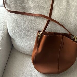 Elegant Tan vegan material not leather